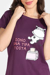 Zivame Farm Lore Knit Cotton Pyjama Set - Blackberry Wine — thumbnail 5